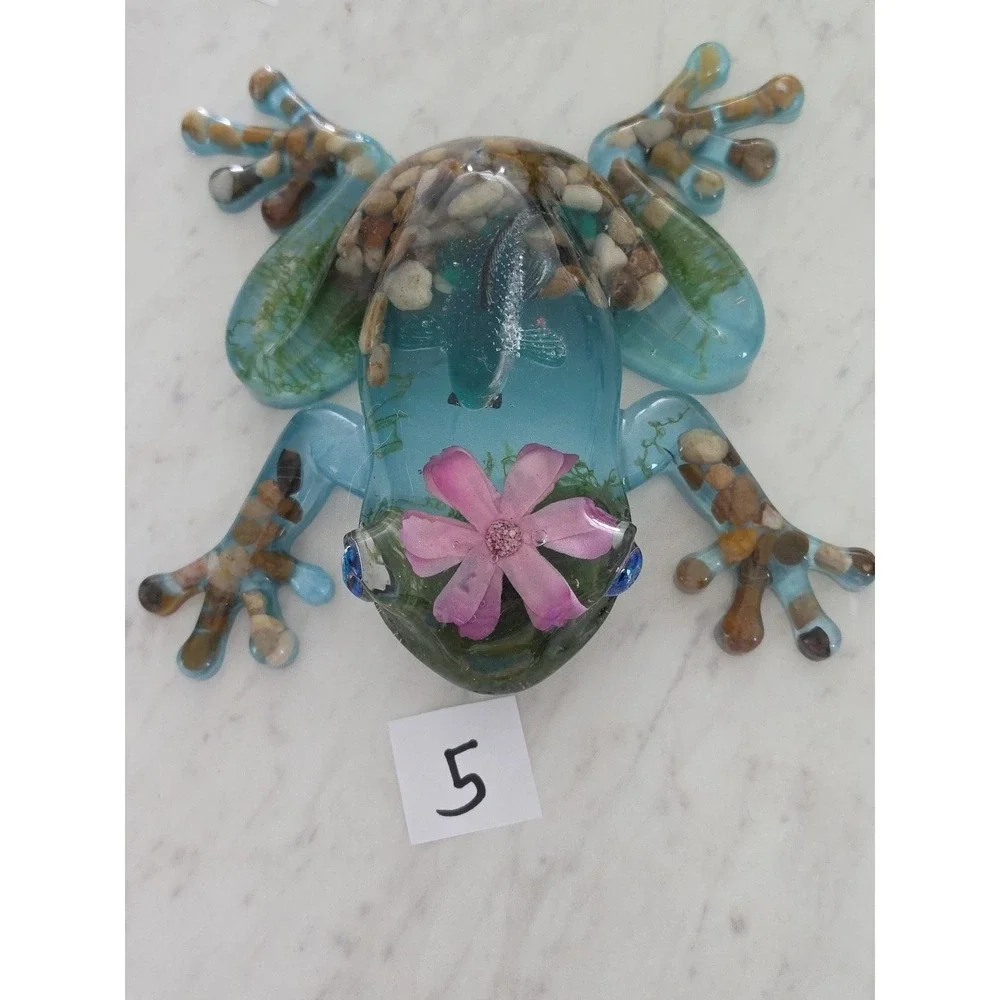 Large Handmade Resin Decorative Frog
